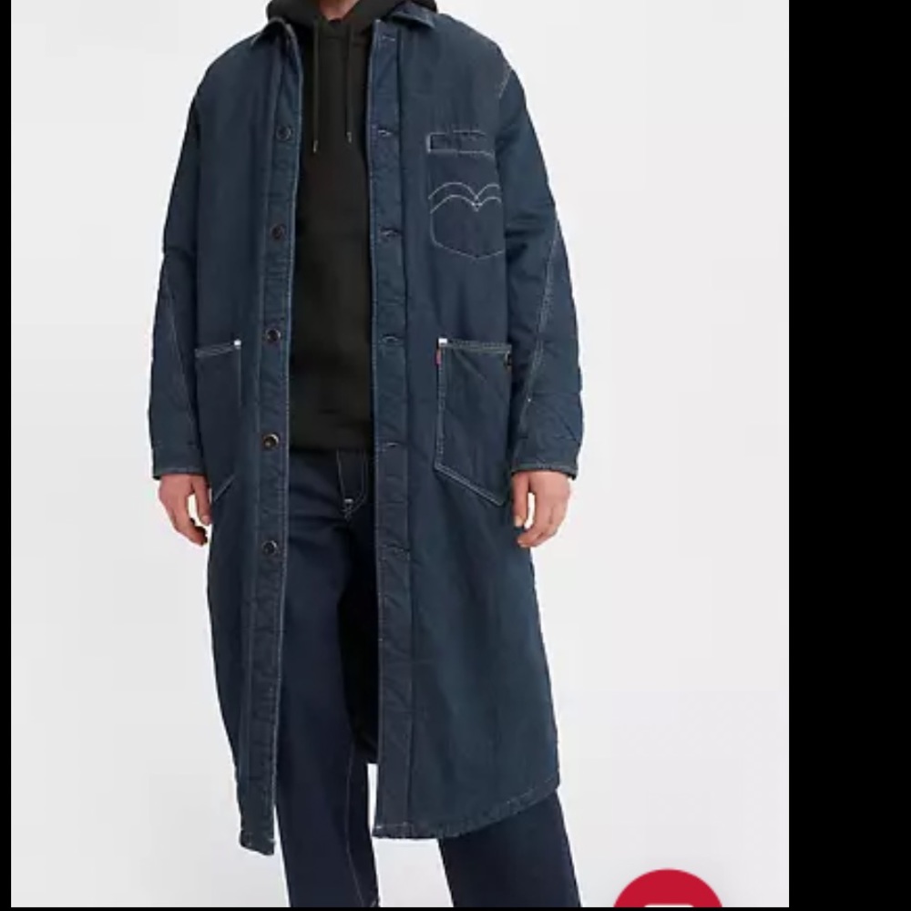 -LEVIS Quilted Denim Trenchcoat -very warm